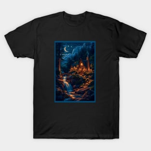 Elven Abode - Vintage Poster - Fantasy T-Shirt